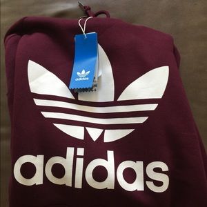 Trefoil Maroon Adidas Men’s Hoodie
